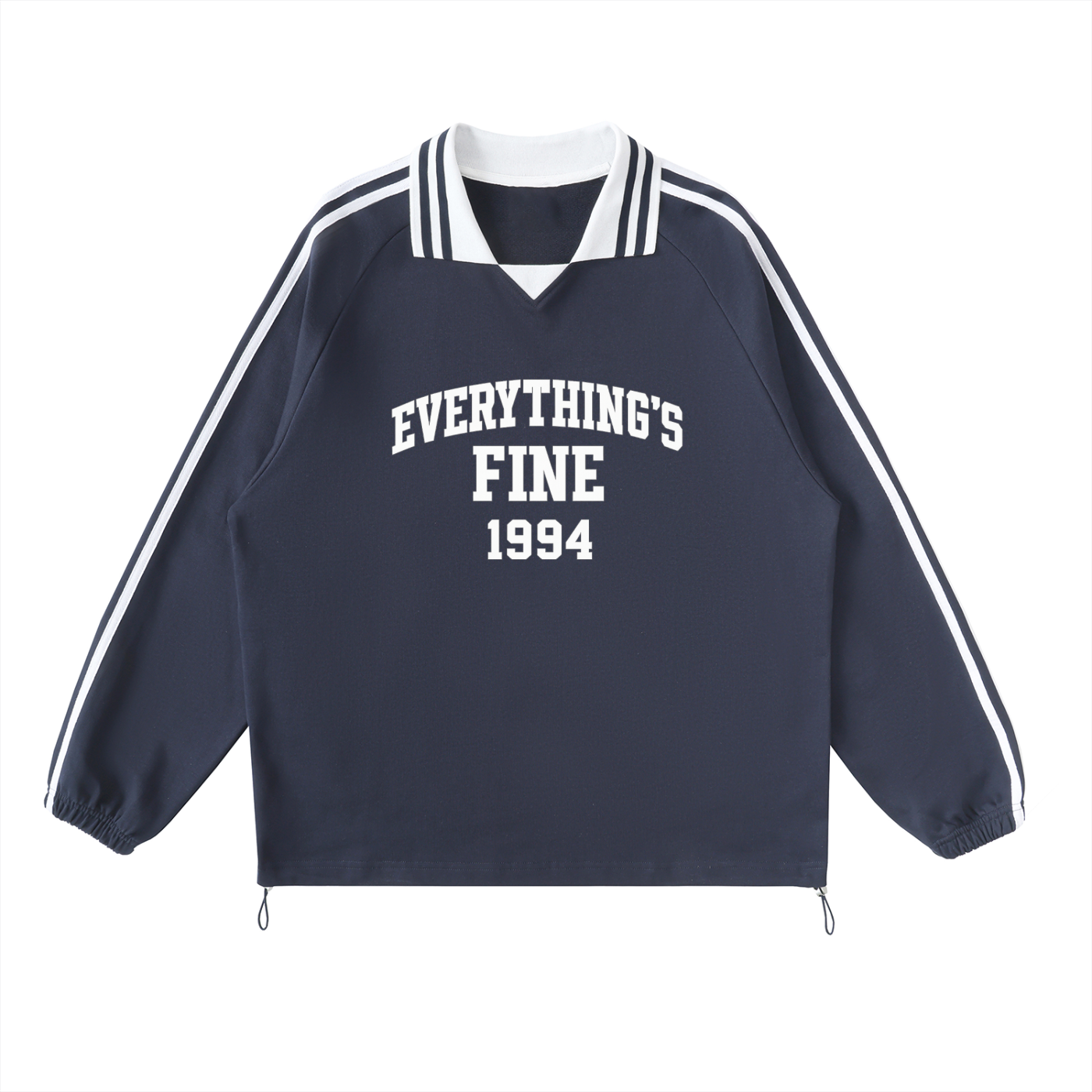 1994 Striped Collared Sweatshirt