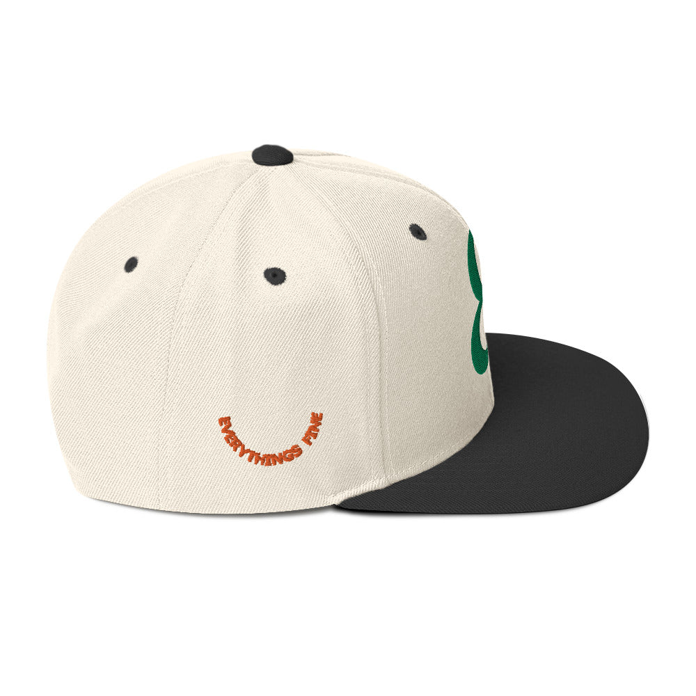 EF Signature Snapback Hat (Green) - Everything's Fine