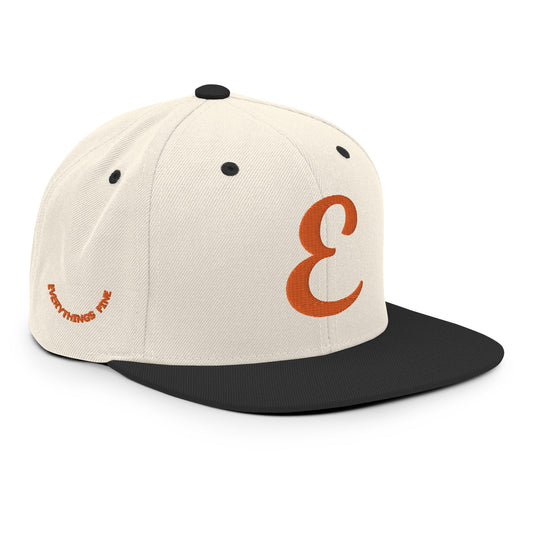 EF Signature Snapback Hat (Orange) - Everything's Fine