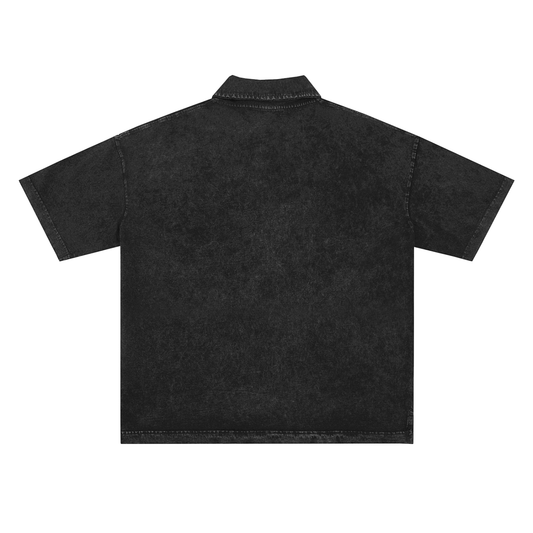 EverythingsFine Snow-Washed Polo T-Shirt