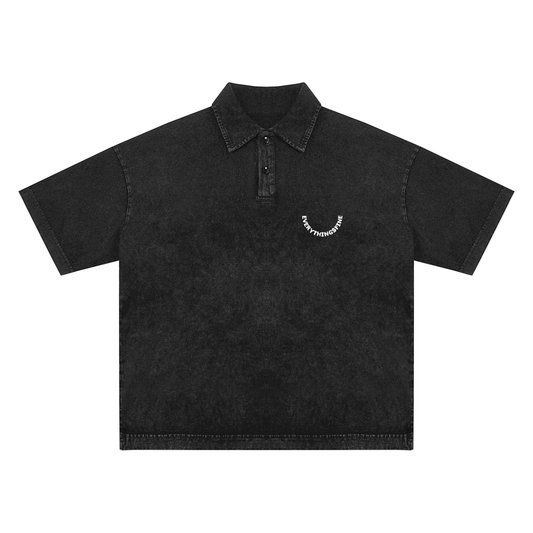 EverythingsFine Snow-Washed Polo T-Shirt