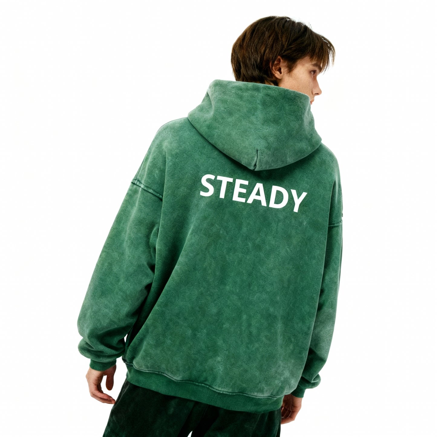 Steady Zip-Through Boxy Fleece Hoodie