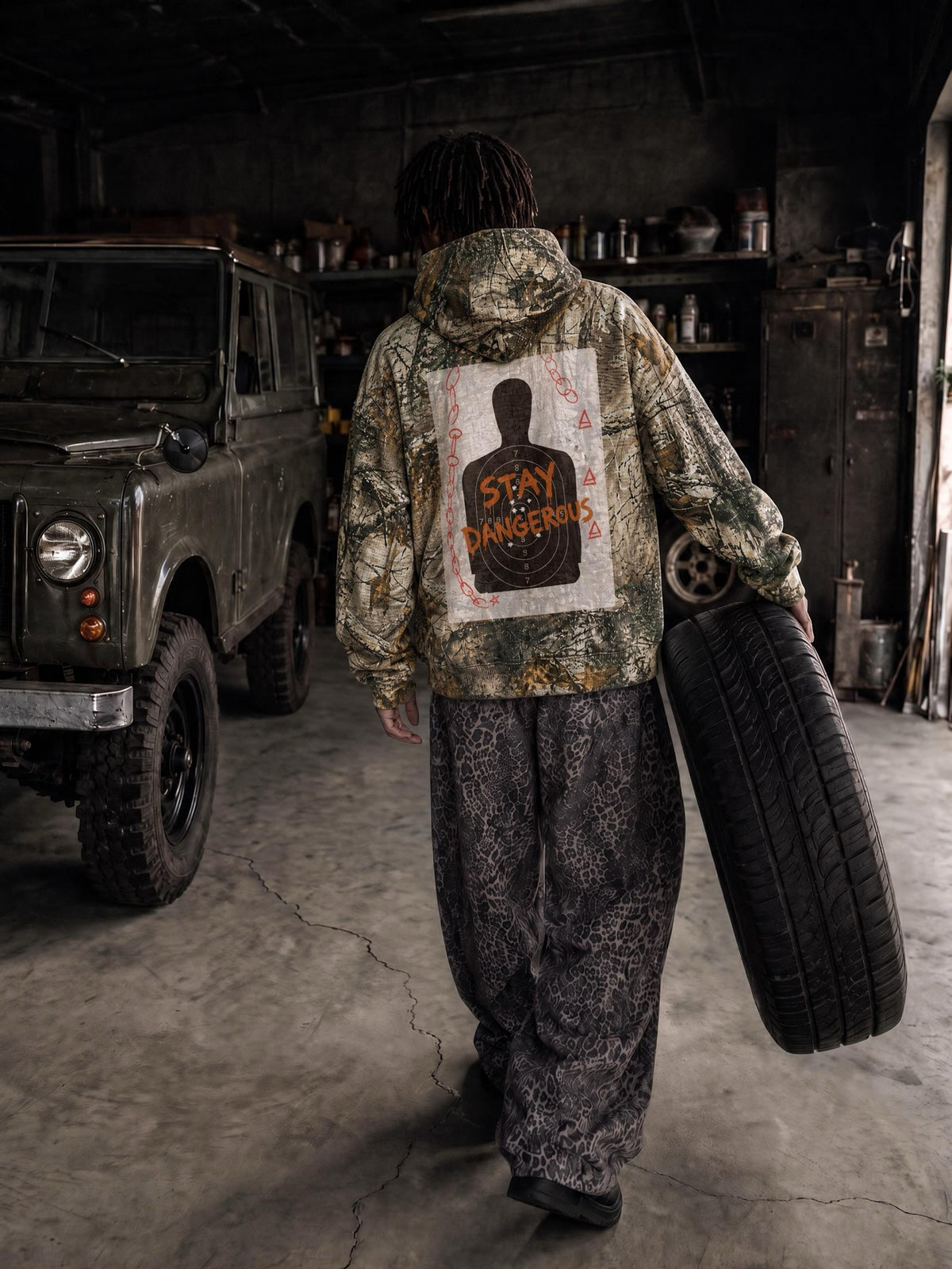 Stay Dangerous Camo Hoodie